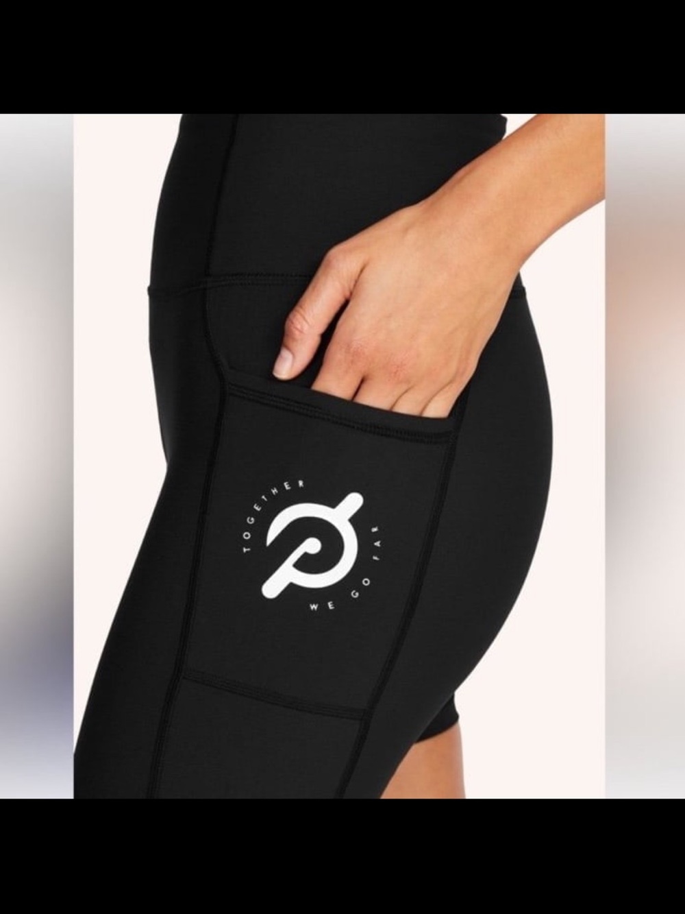 Peloton 1X Black Side-Pocket Logo 7inch Bike Shorts